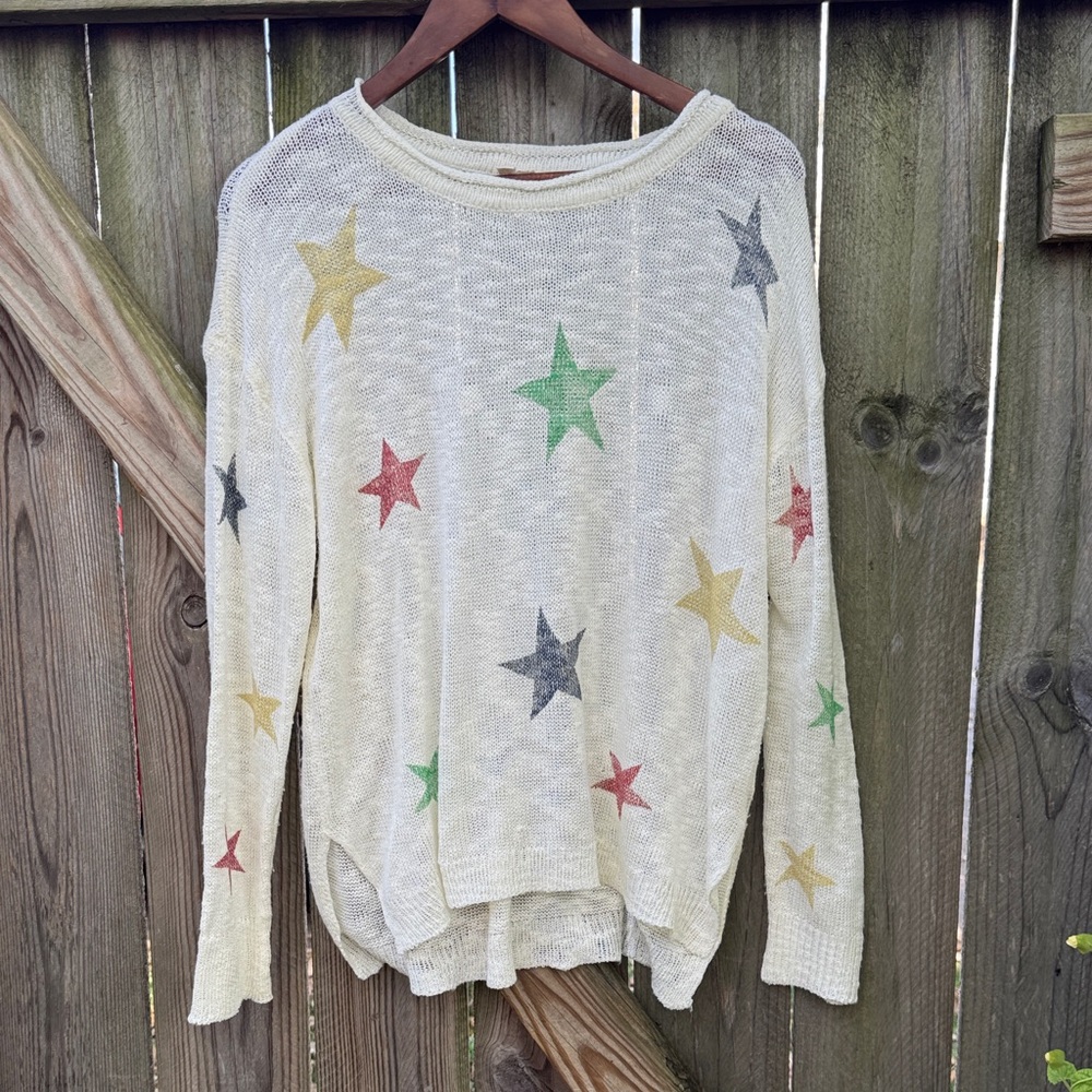 Hem & Thread Star Print Sweater